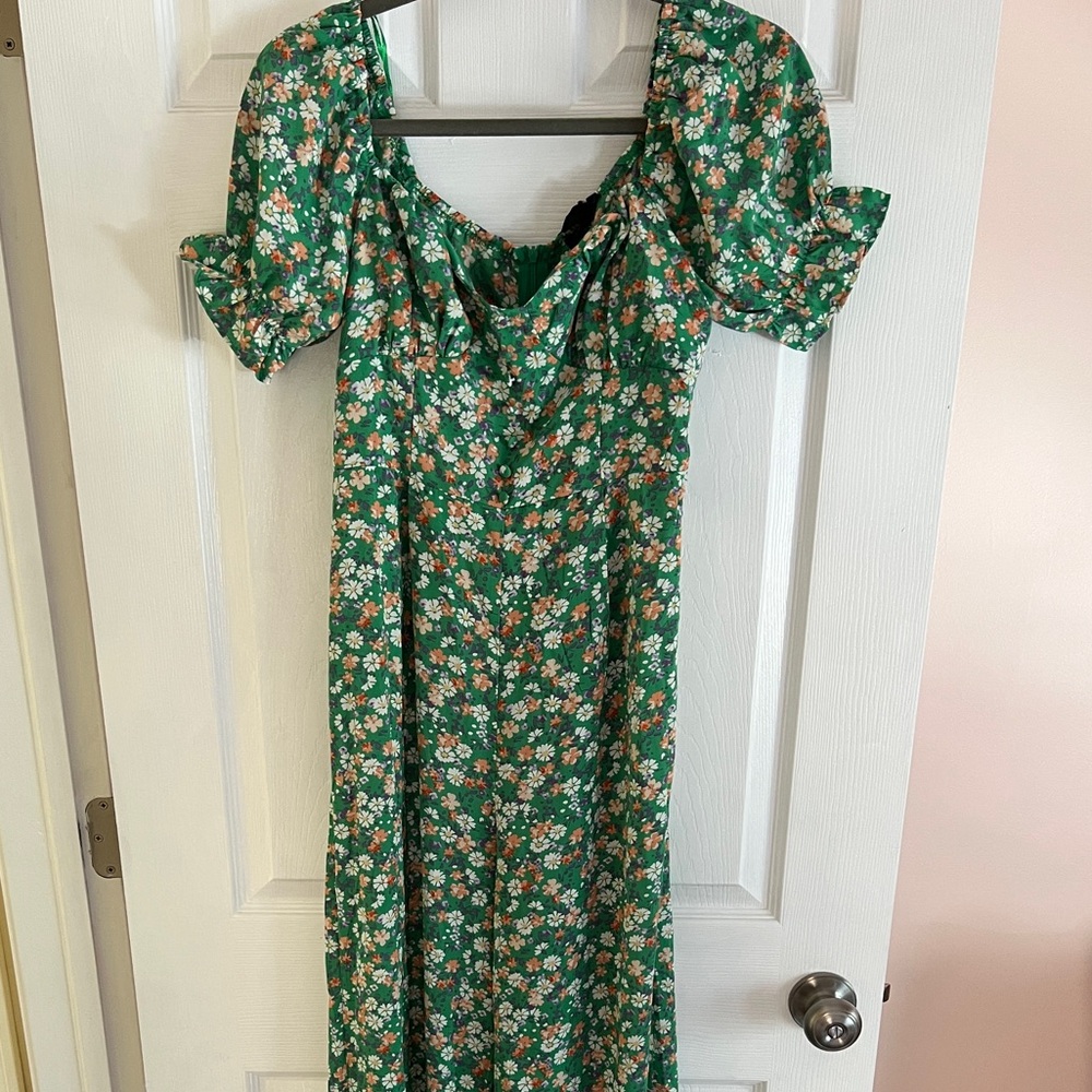 QED London Green Floral Jumpsuit